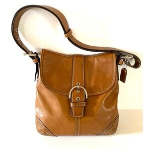 Coach Brown Leather Crossbody Shoulder Bag